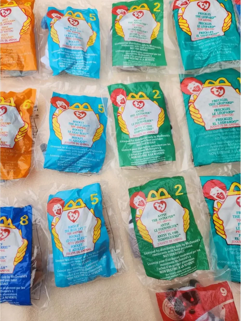 Vintage TY TEENIE BEANIE BABIES - 25 NEW Sealed McDonalds Lot Of 26 Animals
